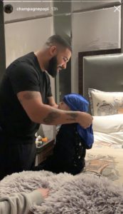 Drake puts drug on son