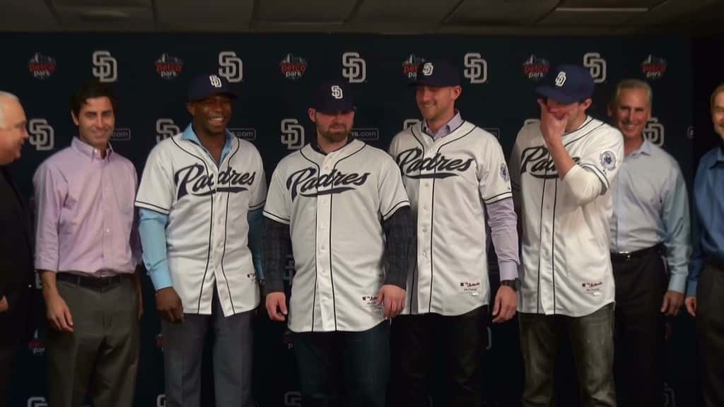 AJ Preller Justin Upton Derek Norris Bud Black by Marty Caswell