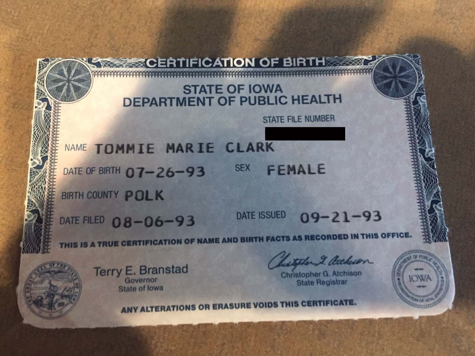 Carroll County Recorders Office Busy Issuing Replacement Birth Certificates