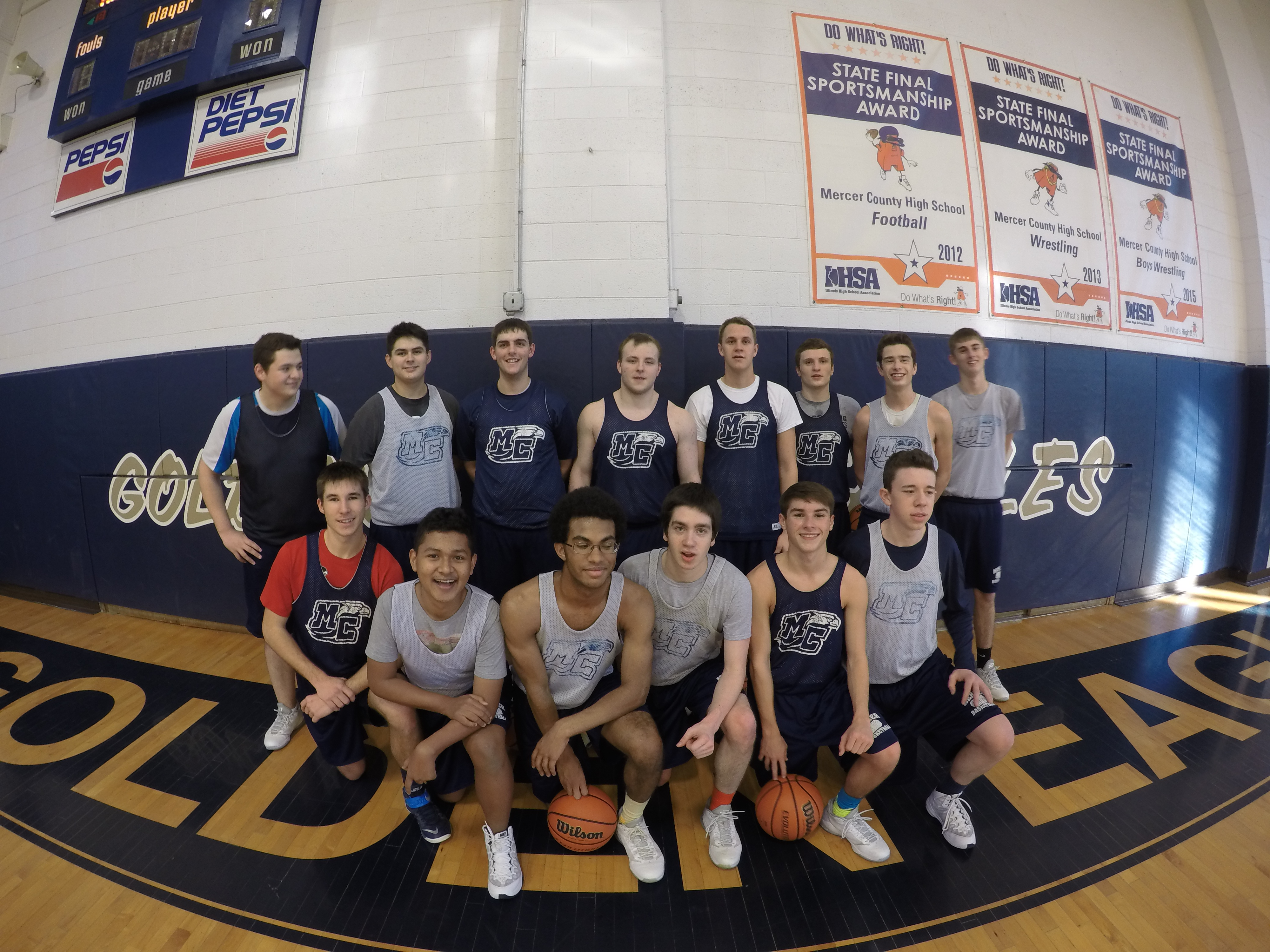 The Mercer County Golden Eagles Boys Basketball Team Win Hometown ...