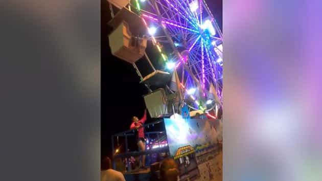 Fair worker falls from malfunctioning Ferris wheel while making repairs