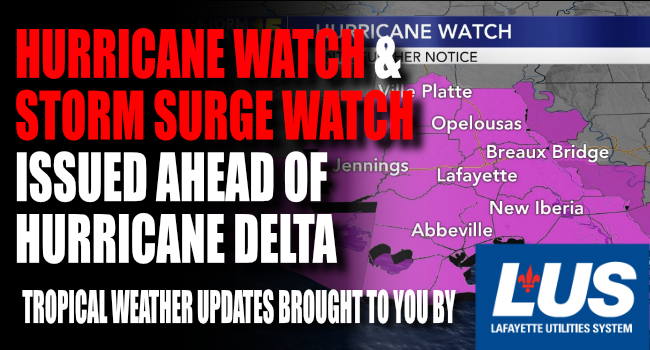 Hurricane Watch Storm Surge Watch Issued Ahead Of Hurricane Delta