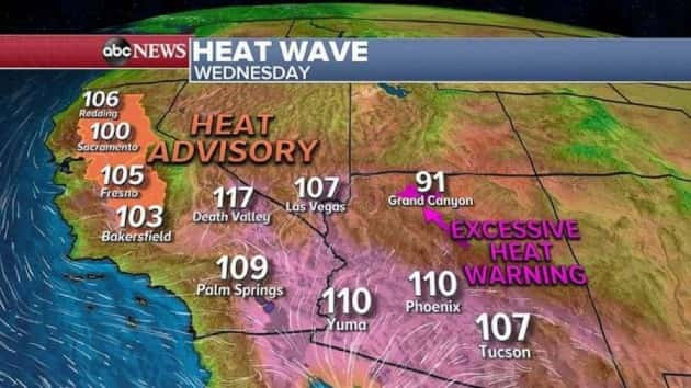 Heat Wave Expands Across US Flash Flooding And Wildfire Danger