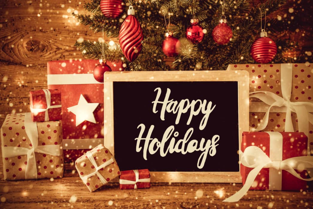 bright-tree-gifts-calligraphy-happy-holidays-snowflakes