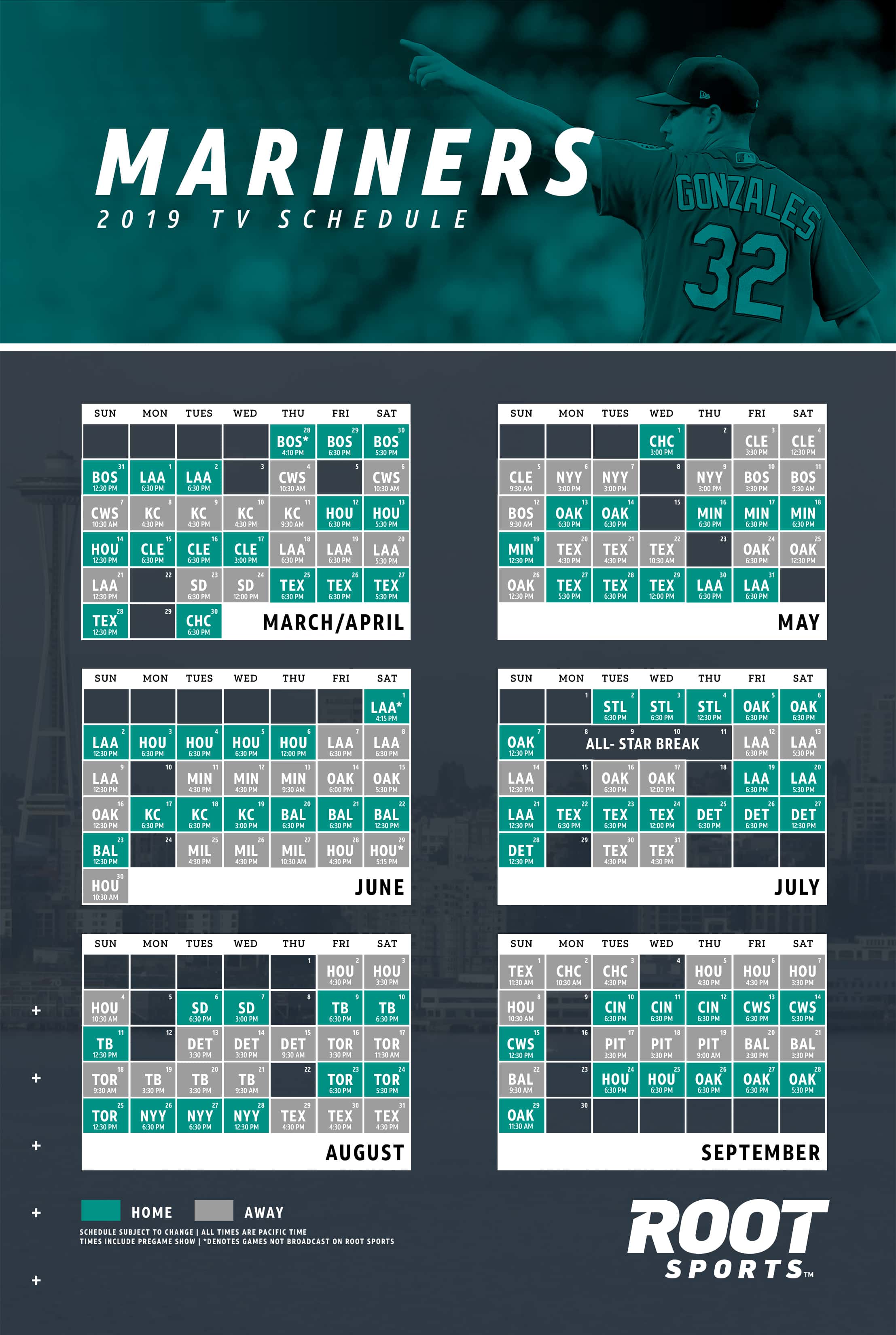 Seattle Mariners Calendar Schedule 2023 Printable Year Calendar IMAGESEE