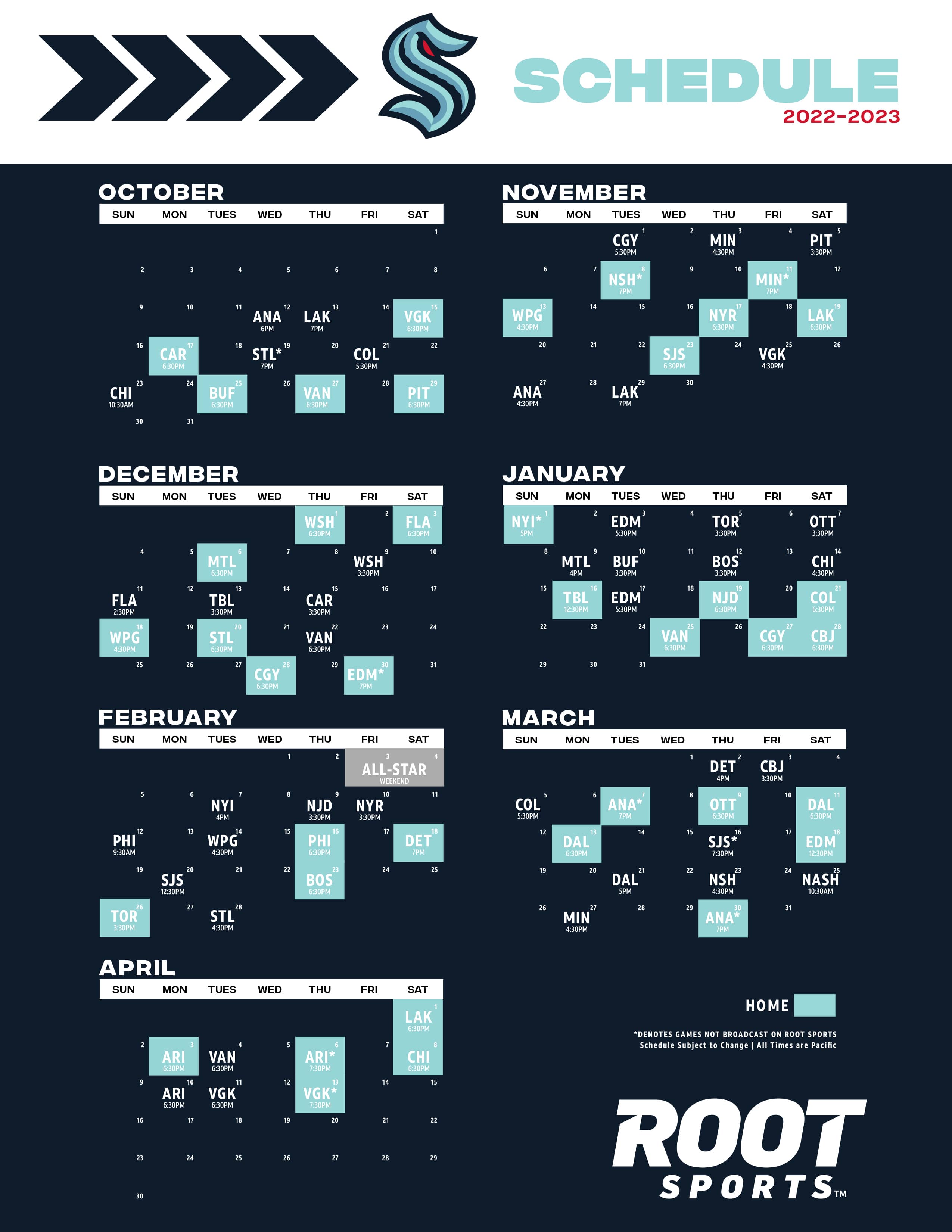 Seattle Kraken Schedule Printable Printable World Holiday