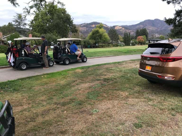 Enjoying an afternoon of golf for a cause - with the chance to win a car! Photo by Karma Hughes