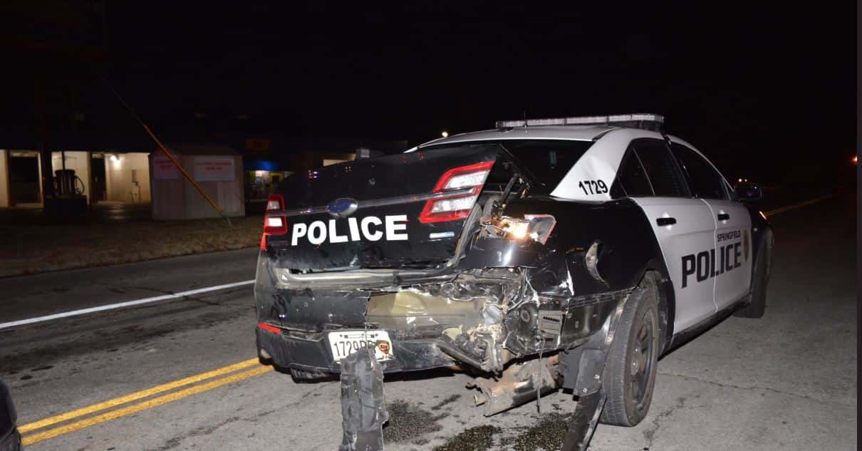 Suspected Drunk Driver Smashes Into Springfield Police Car | KSPW-FM