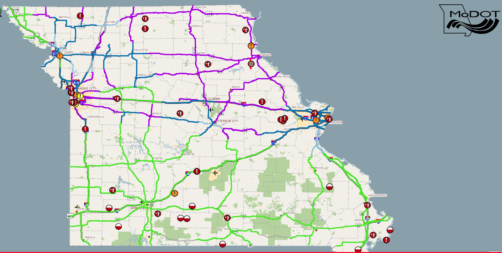 maps st louis traffic