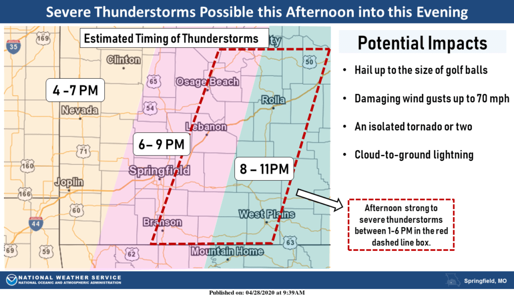 Tornado And Severe Thunderstorm Watches Posted For Ozarks Until 11 P.M