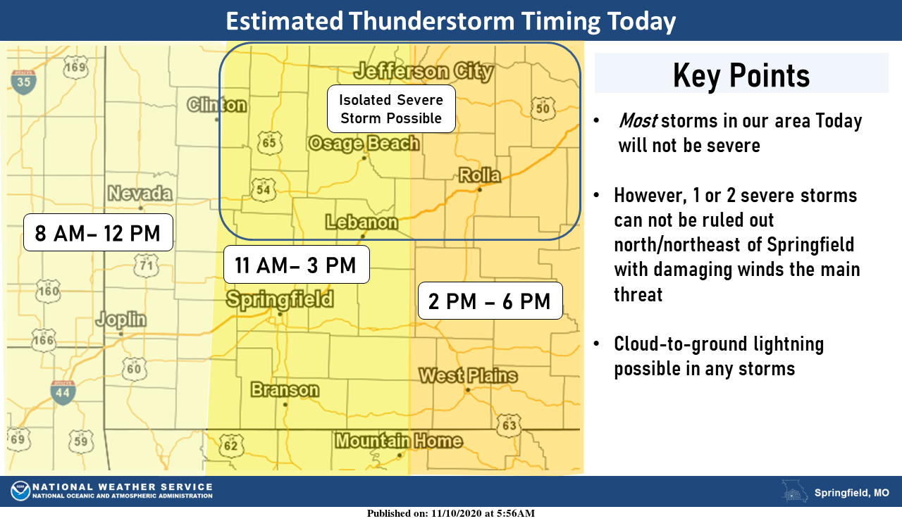 Showers, Storms And Cooler Temps In The Ozarks Tuesday KTTS
