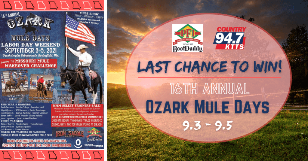 PFI is Sending YOU to Ozark Mule Days - Vimarsana News