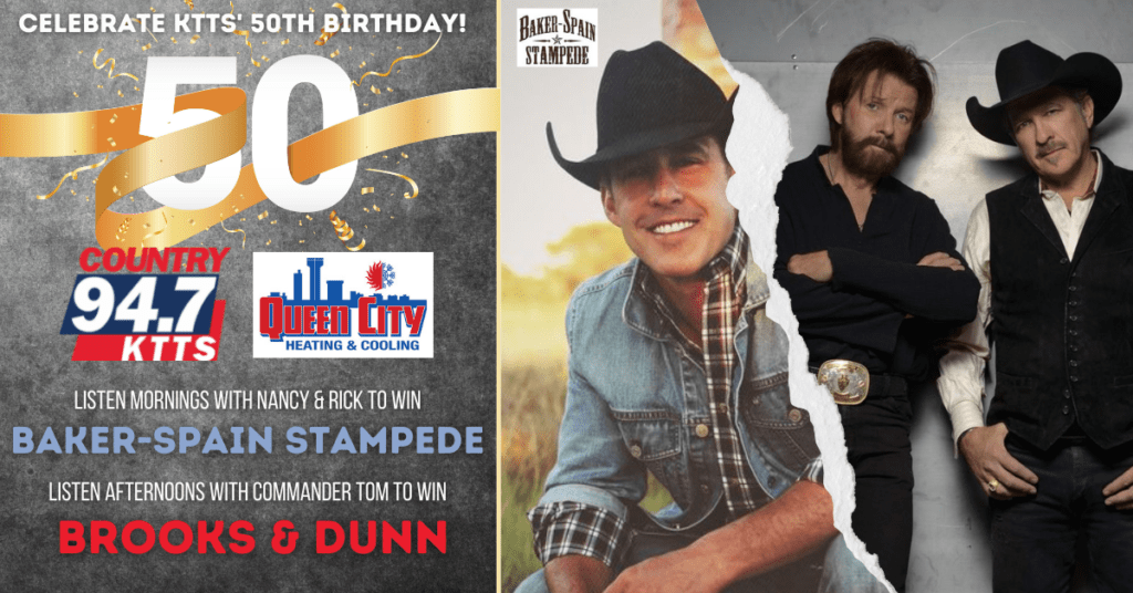 The KTTS 50th Birthday Giveaway: Baker-Spain Stampede AND Brooks & Dunn - Vimarsana News