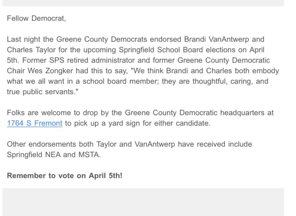 Nick Reed PODCAST: 03.21.22 – Greene County Democrats Announce SPS Board Candidate Endorsements - Vimarsana News