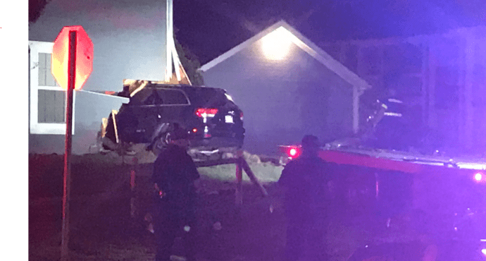 Suspected drunk driver crashes into apartment building