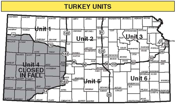 Kansas Public Hunting Map Draw - KS Turkey Units