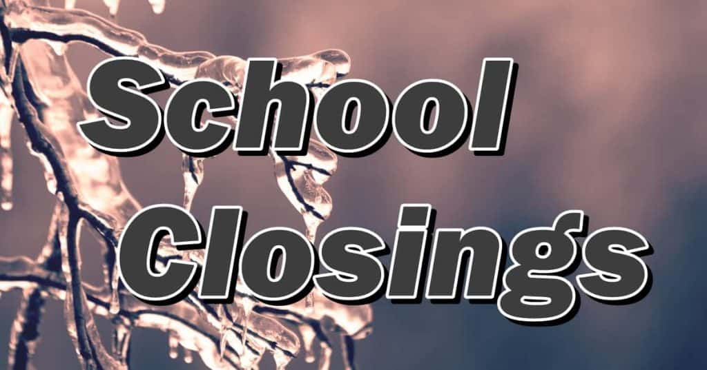 Kansas school closings Monday KFXJFM