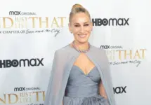 Sarah Jessica Parker wearing dress by Fernando Garcia for Oscar de la Renta attends premiere of And Just Like That by HBO MAX at MoMA New York^ NY - December 8^ 2021