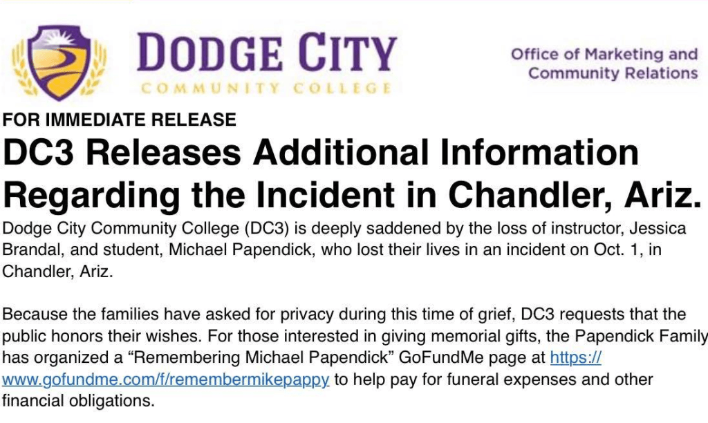 Dodge City Community College Instructor and Student Killed in Midair Collision - Vimarsana News