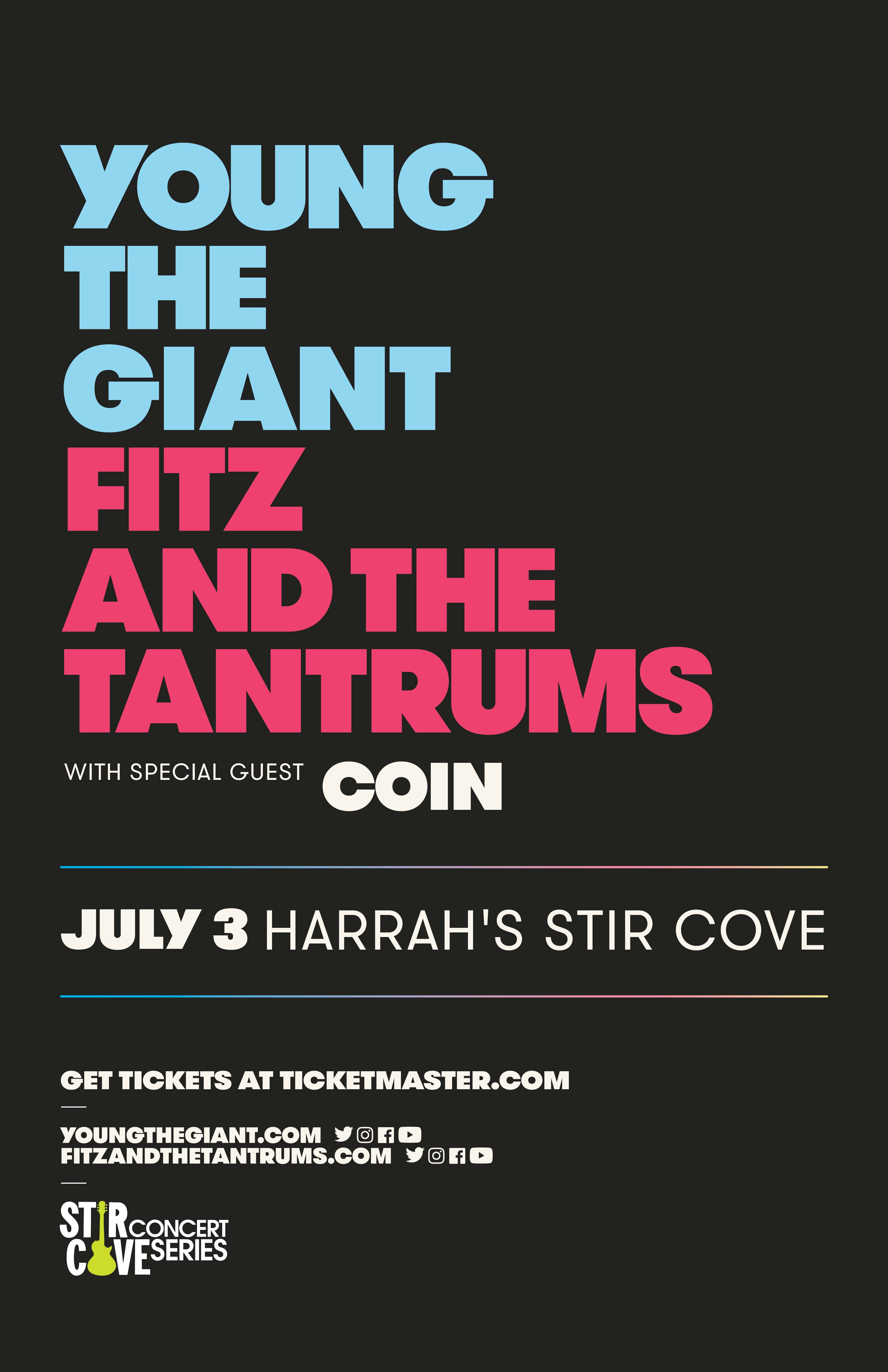 Young the Giant and Fitz & The Tantrums at Harrah’s Stir Cove