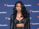 Megan Thee Stallion arrives for Michael Rubin's 2022 Fanatics Super Bowl Party on February 12^ 2022 in Culver City^ CA