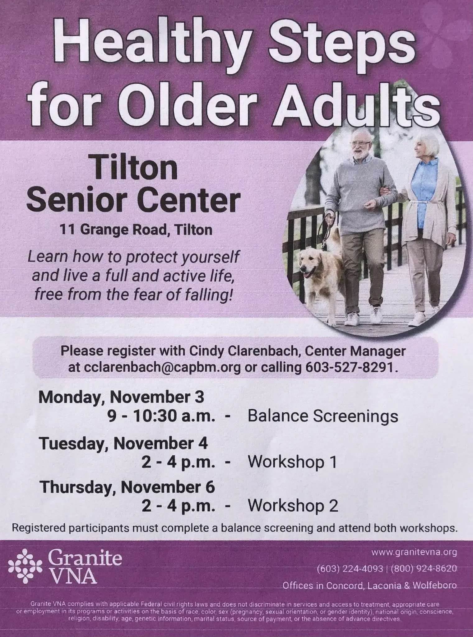 Granite VNA Healthy Steps for Older Adults Program