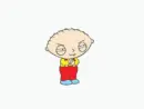 Stewie Griffin from the show Family Guy Editorial vector logo on white paper.