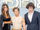 Kaia Gerber^ Igby Rigney and Homer James Jigme Gere attend Disney's 2026 Upfront presentation at Jacob Javits Center New York^ NY^ USA on May 12^ 2026