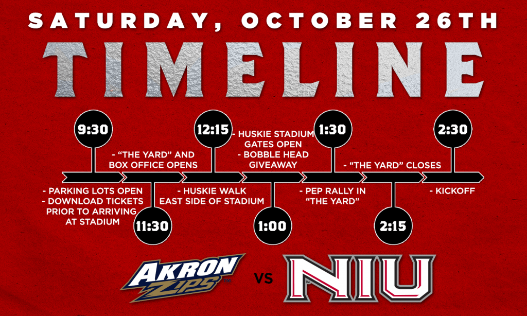 NIU VS Akron Football Game Event Guide 94.9 WDKB