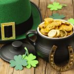 high-angle-st-patrick-items-wooden-table