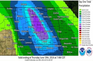 severe rains across bismarck