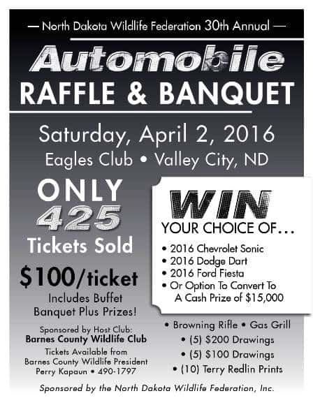NDWF Automobile Raffle&Banquet poster2016