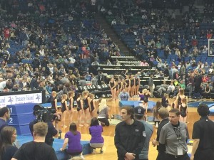 The group performing at halftime. Photo courtesy of Jason Metko.