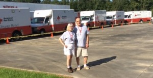 Paul and Barb in Louisiana. Photo courtesy of the American Red Cross Association.