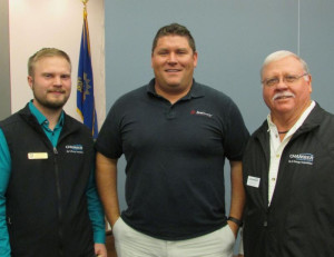 Matt Pepple, Jayme Orrock and Gary Speidel. Photo courtesy of the Jamestown Chamber of Commerce.