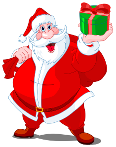transparent_santa_claus_with_green_gift_png_clipart-1