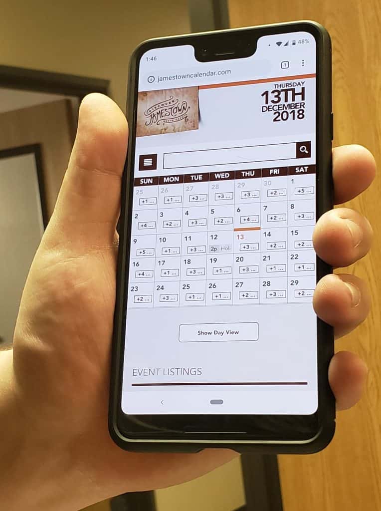 Jamestown Calendar Revamps For Mobile Friendly Experience News Dakota Jamestown Calendar Revamps For Mobile Friendly Experience News Dakota