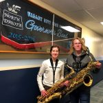 Tenor-Sax-Duet-State-Star-Sophia-Boe-and-Christian-Hansen: Tenor Sax Duet State Star L to R; Sophia Boe and Christian Hansen.