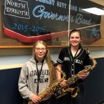 Tenor-Sax-Duet-Region-Star-Camryn-Sundlie-and-Rachel-Sand: Tenor Sax Duet Region Star L to R. Camryn Sundlie and Rachel Sand.