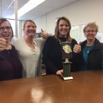 Smooth Snailing Team: L to R Julie Mindt, Beth Didier, Debbie Magnuson and Lori Marshall. Not pictured is Linda Mckenna.