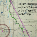 Ice Jam Locations Along James River