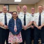 Valley City Firemen.: L to R Assist Chief Lance Coit, Fire Chief Scott Magnuson, Chaplin Dave Montecullo, Mayor for a Day Journey Cruff, Captain Jeff Schlittenhardt, Lieutenants Matt Miller, Duane Magnuson, Mike Wadeson, Matt Jenrich, Jason Runge and Secretary Treasure Gary Peterson.