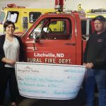 Litchville Fire Dept R to L: Dave Knutson & Andrea Nelson.