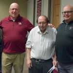 Recognized for 25 years of service to VCSU L to R; Jane Hammer, Dennis McCulloch, Preston Bush and Gregg Horner.