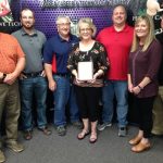 Retired School Board Member Val MORITZ recognized for her years of service on the Sheyenne Valley Area Career and Technology Center School Board during their regular meeting on June 25th in Valley City.