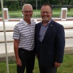 L to R; Mayor Dave Carlsrud and Lt. Governor Brent Sanford in Valley City.