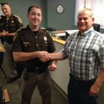 Colonel: L to R; Captain Bryan Niewind, Trooper Jackson Loeffel and John Triebold.