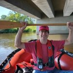 Steve Urness having fun during River Fest.