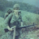 Dean Pedersen on patrol in Vietnam.