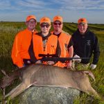 Center front Jack Lerud.: L Sarah, Jack & Mike Lerud and George Berger owner of Baldhill Creek Adventures.